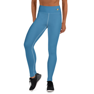 Yoga Leggings Blue Athletic Soft and Stretchy Yoga Pants