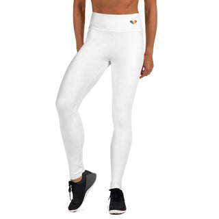 Yoga Leggings White Athletic Soft and Stretchy Yoga Pants