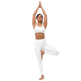 Yoga Leggings White Athletic Soft and Stretchy Yoga Pants