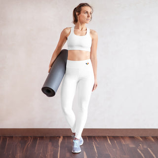 Yoga Leggings White Athletic Soft and Stretchy Yoga Pants