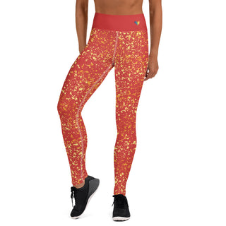 Yoga Leggings Red, Orange, Yellow Soft and Stretchy Athletic Leggings