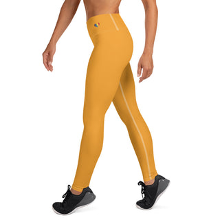 Yoga Leggings Orange Athletic Soft and Stretchy Yoga Pants