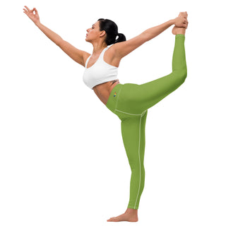 Yoga Leggings Green Athletic Soft and Stretchy Yoga Pants