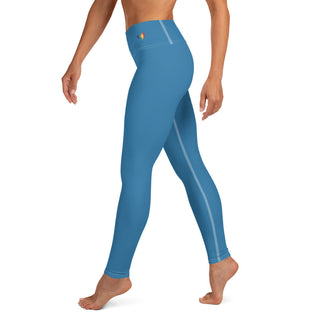 Yoga Leggings Blue Athletic Soft and Stretchy Yoga Pants