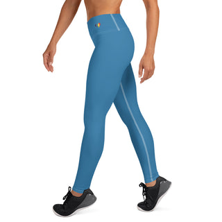 Yoga Leggings Blue Athletic Soft and Stretchy Yoga Pants