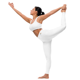 Yoga Leggings White Athletic Soft and Stretchy Yoga Pants