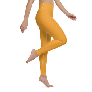 Yoga Leggings Orange Athletic Soft and Stretchy Yoga Pants