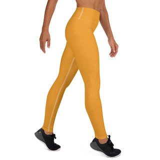 Yoga Leggings Orange Athletic Soft and Stretchy Yoga Pants