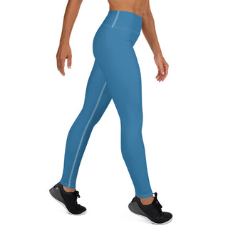 Yoga Leggings Blue Athletic Soft and Stretchy Yoga Pants