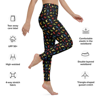 Yoga Cat Lover Black Athletic Soft and Stretchy Yoga Pants