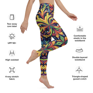 Yoga Leggings Vibrant Designer Athletic Soft and Stretchy Yoga Pants