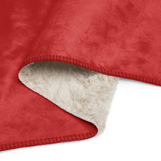 Sherpa Blanket Red with Signature Heart by Ellen Jean Blanket