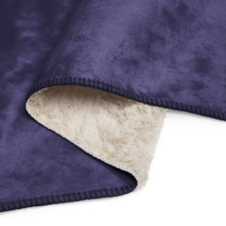 Sherpa Blanket Purple with Signature Heart by Ellen Jean Throw Blanket