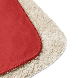 Sherpa Blanket Red with Signature Heart by Ellen Jean Blanket