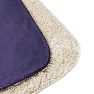 Sherpa Blanket Purple with Signature Heart by Ellen Jean Throw Blanket