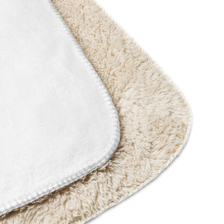 Sherpa Blanket White with Signature Heart by Ellen Jean Throw Blanket