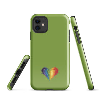 Green Rainbow Heart iPhone Case – Fresh & Protective Ellen Jean iPhone Cover