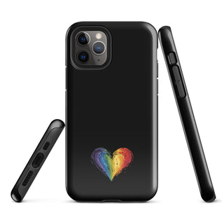 Black iPhone Case with Hard Protective Shell with Ellen Jean Signature Heart