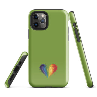 Green Rainbow Heart iPhone Case – Fresh & Protective Ellen Jean iPhone Cover