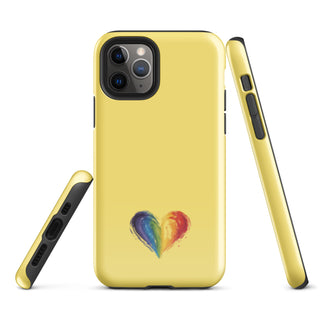 Yellow Rainbow Heart iPhone Case – Bright & Cheerful Ellen Jean Phone Cover