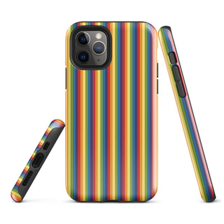 iPhone Case Rainbow Stripe with Hard Protective Shell Cover for iPhone