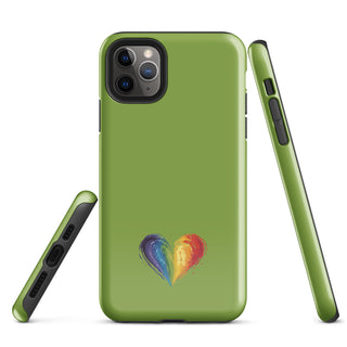 Green Rainbow Heart iPhone Case – Fresh & Protective Ellen Jean iPhone Cover