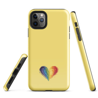 Yellow Rainbow Heart iPhone Case – Bright & Cheerful Ellen Jean Phone Cover