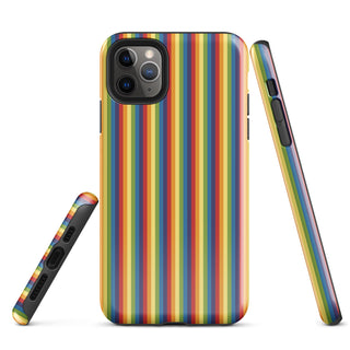 iPhone Case Rainbow Stripe with Hard Protective Shell Cover for iPhone