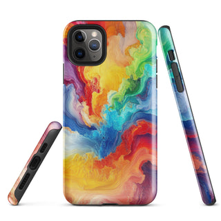 iPhone Case Rainbow Abstract with Hard Protective Shell Phone Cover