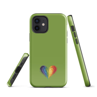 Green Rainbow Heart iPhone Case – Fresh & Protective Ellen Jean iPhone Cover