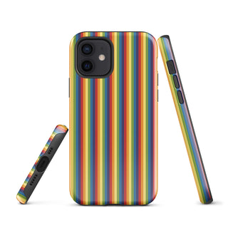 iPhone Case Rainbow Stripe with Hard Protective Shell Cover for iPhone