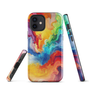 iPhone Case Rainbow Abstract with Hard Protective Shell Phone Cover