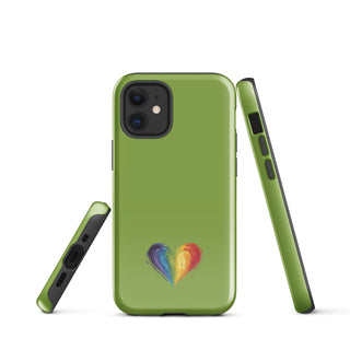 Green Rainbow Heart iPhone Case – Fresh & Protective Ellen Jean iPhone Cover