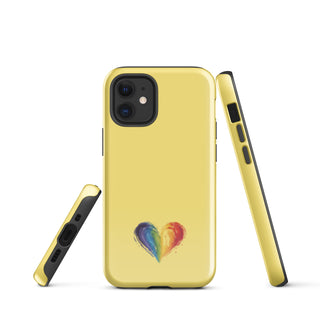 Yellow Rainbow Heart iPhone Case – Bright & Cheerful Ellen Jean Phone Cover