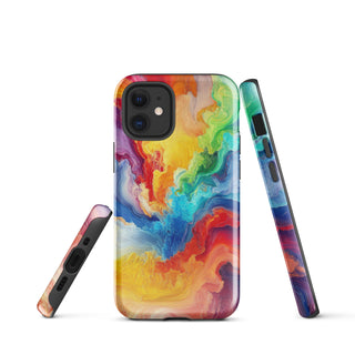 iPhone Case Rainbow Abstract with Hard Protective Shell Phone Cover