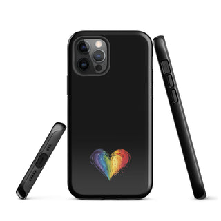 Black iPhone Case with Hard Protective Shell with Ellen Jean Signature Heart