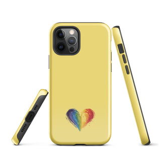 Yellow Rainbow Heart iPhone Case – Bright & Cheerful Ellen Jean Phone Cover