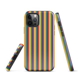 iPhone Case Rainbow Stripe with Hard Protective Shell Cover for iPhone