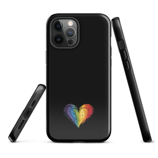 Black iPhone Case with Hard Protective Shell with Ellen Jean Signature Heart