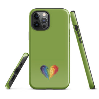 Green Rainbow Heart iPhone Case – Fresh & Protective Ellen Jean iPhone Cover