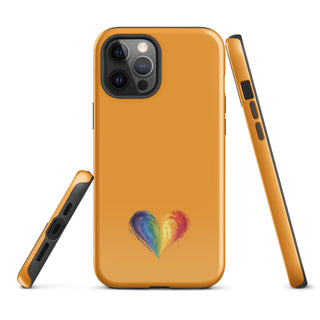 Orange Rainbow Heart iPhone Case – Vibrant Durable Ellen Jean Phone Case