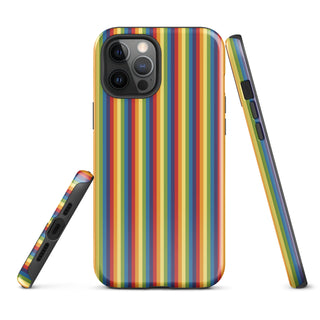 iPhone Case Rainbow Stripe with Hard Protective Shell Cover for iPhone