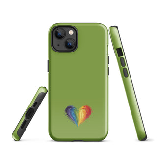 Green Rainbow Heart iPhone Case – Fresh & Protective Ellen Jean iPhone Cover