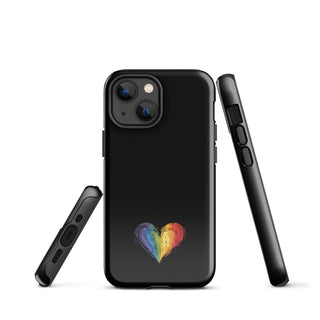 Black iPhone Case with Hard Protective Shell with Ellen Jean Signature Heart