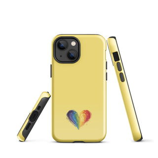 Yellow Rainbow Heart iPhone Case – Bright & Cheerful Ellen Jean Phone Cover