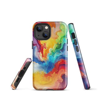 iPhone Case Rainbow Abstract with Hard Protective Shell Phone Cover