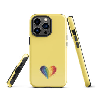 Yellow Rainbow Heart iPhone Case – Bright & Cheerful Ellen Jean Phone Cover