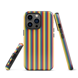 iPhone Case Rainbow Stripe with Hard Protective Shell Cover for iPhone