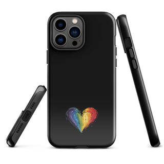 Black iPhone Case with Hard Protective Shell with Ellen Jean Signature Heart