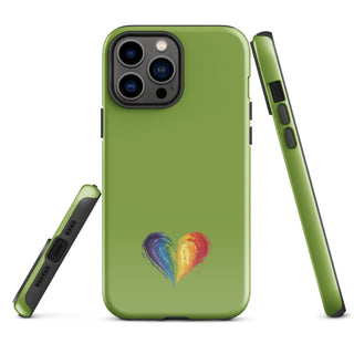 Green Rainbow Heart iPhone Case – Fresh & Protective Ellen Jean iPhone Cover